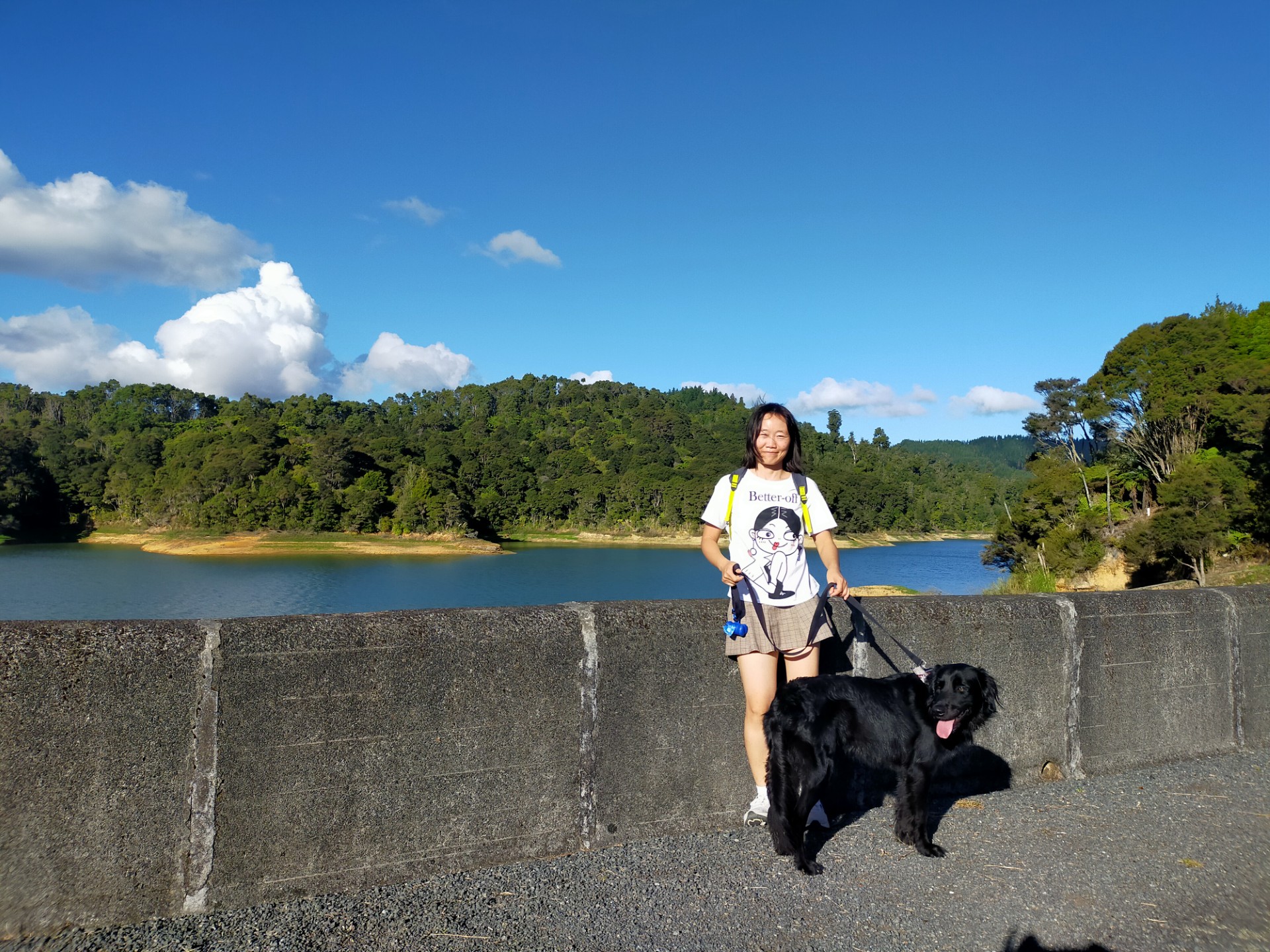 me and beau hiking in mountains